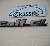 VW Golf GL Schriftzug 1H6853687A Golf 3 III Emblem Heckklappe Aluminium