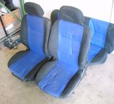 Opel Corsa B Sitzausstattung blau Sitze Fahrersitz Beifahrersitz Rücksitzbank